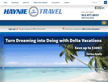Tablet Screenshot of haynietravel.com